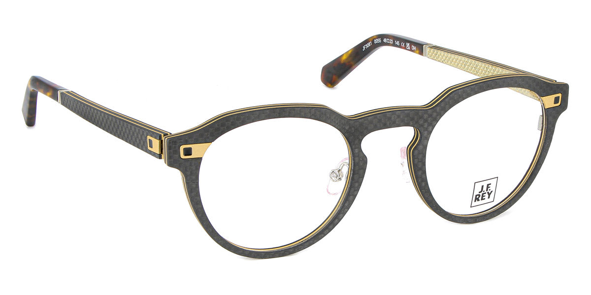 J.F. Rey® Jf3081 JR JF3081 0055 48 - 0055 Carbon/Fiber Glasses And Alu Gold Eyeglasses