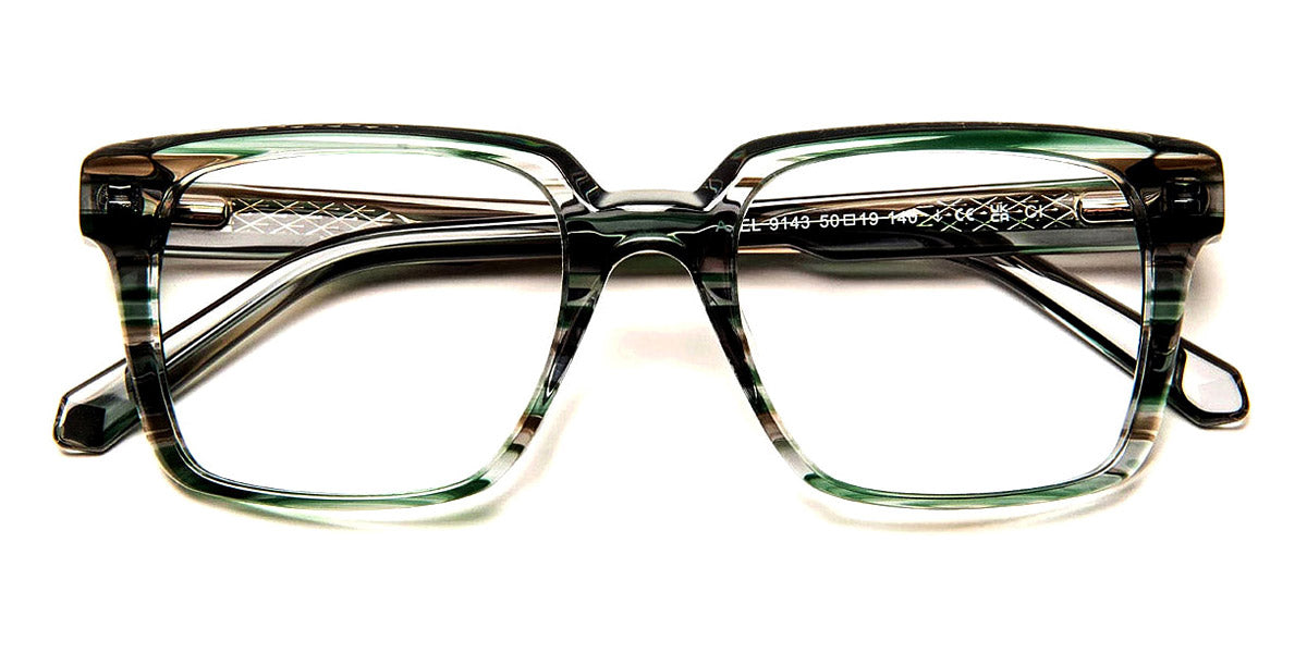 J.F. Rey® Axel JR Axel 9143 50 - 9143 Stripes Brown/Green Eyeglasses