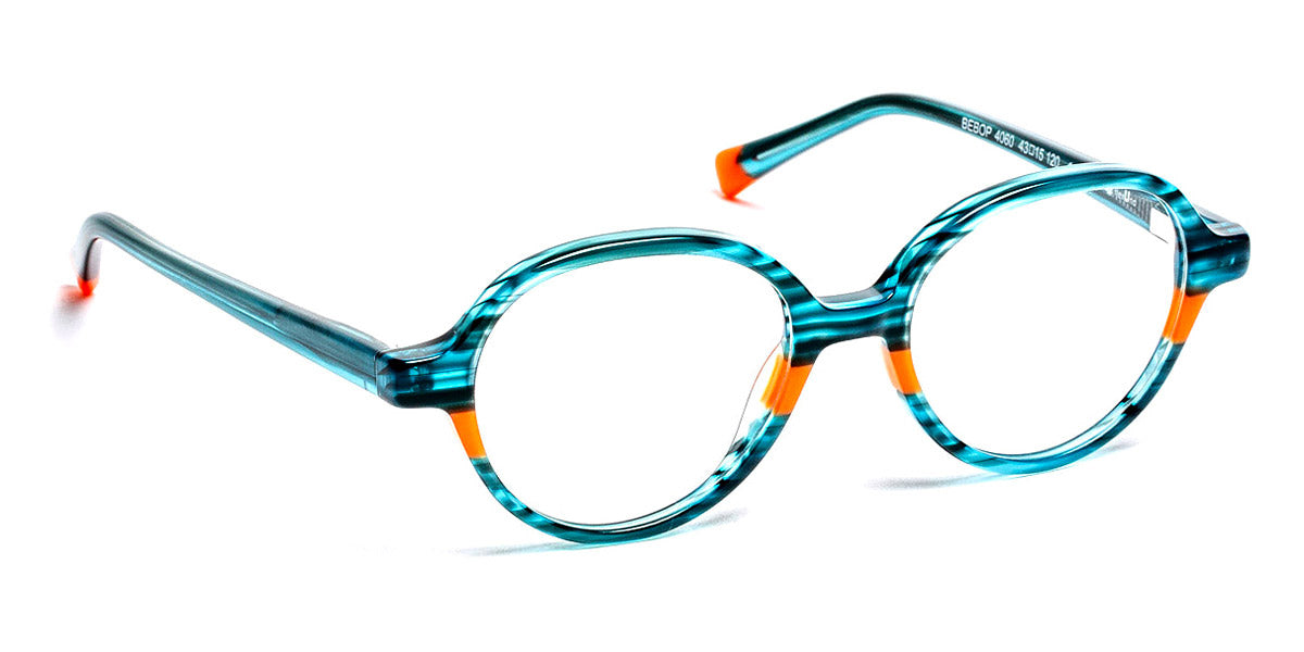 J.F. Rey® Bebop JR Bebop 4060 43 - 4060 Stripes Green/Orange Eyeglasses