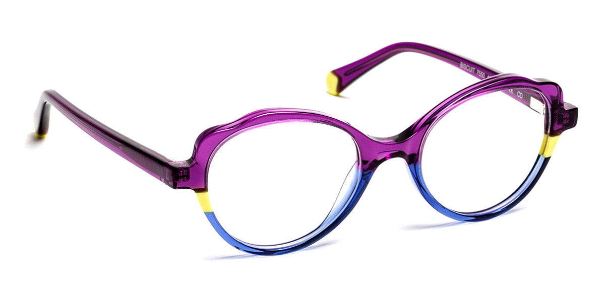 J.F. Rey® Biscuit JR Biscuit 7550 45 - 7550 Plum/Yellow/Blue Eyeglasses