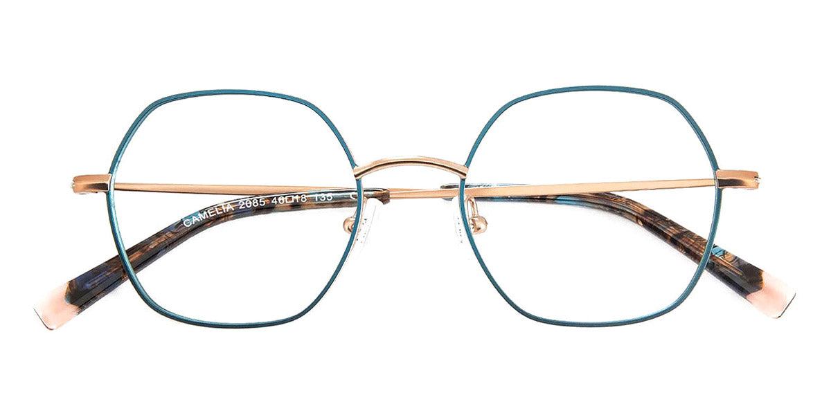 J.F. Rey® Camelia JR Camelia 2085 46 - 2085 Blue/Pink Gold Eyeglasses