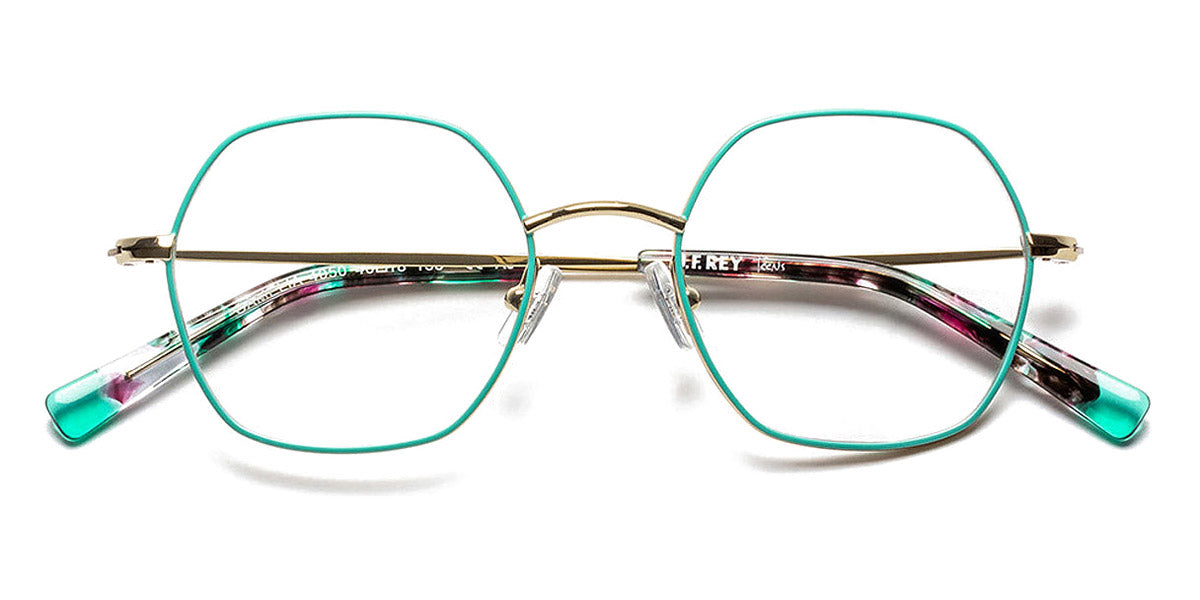 J.F. Rey® Camelia JR Camelia 4050 46 - 4050 Green/Shiny Gold Eyeglasses