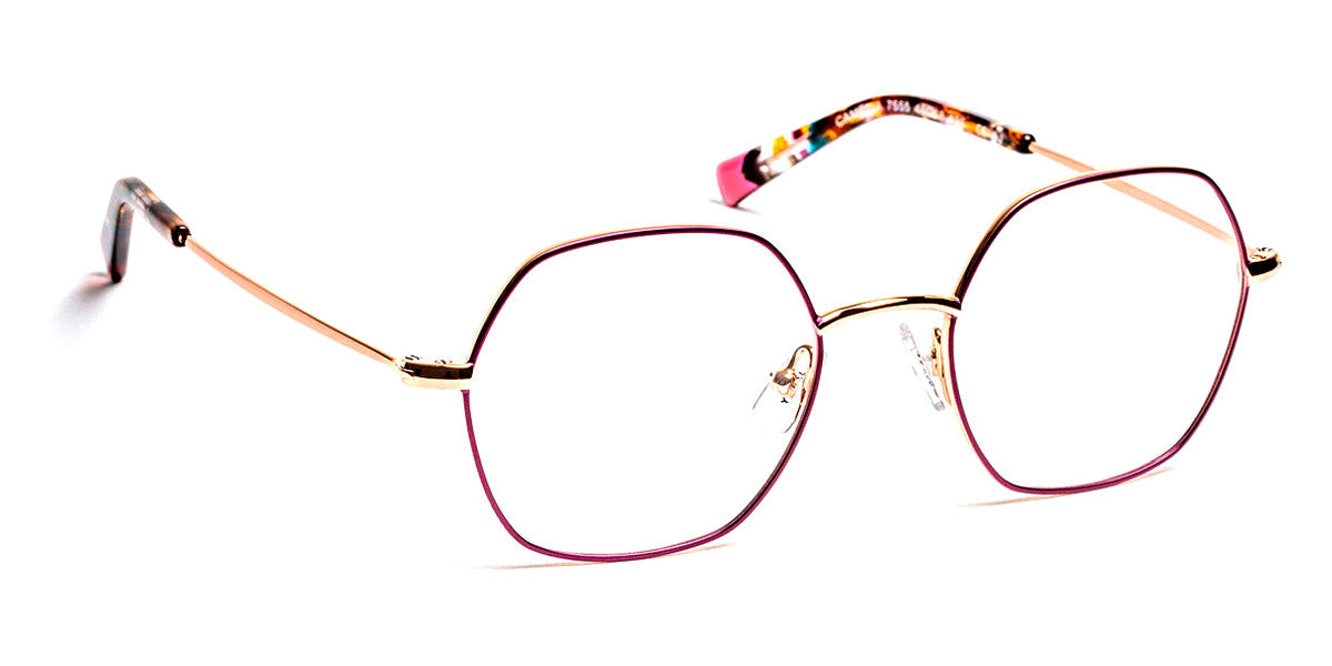 J.F. Rey® Camelia JR Camelia 7555 46 - 7555 Plum/Shiny Pink Gold Eyeglasses