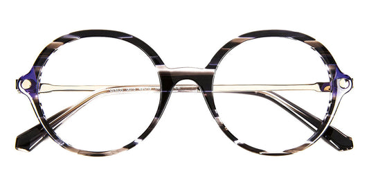 J.F. Rey® Venus JR Venus 0078 49 - 0078 Stripe Black/Dark Purple Eyeglasses