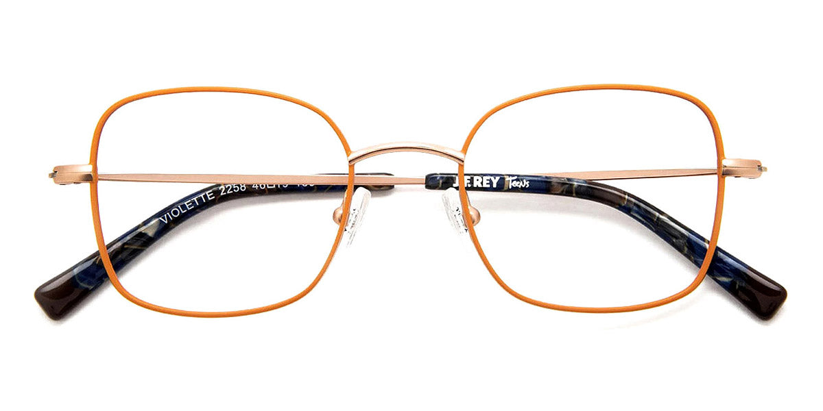 J.F. Rey® Violette JR Violette 2258 46 - 2258 Orange/Satin Pink Gold Eyeglasses