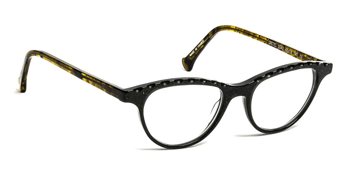 J.F. Rey® Gretel JR Gretel 0542 48 - 0542 Black Spangles/Khaki Laces Eyeglasses