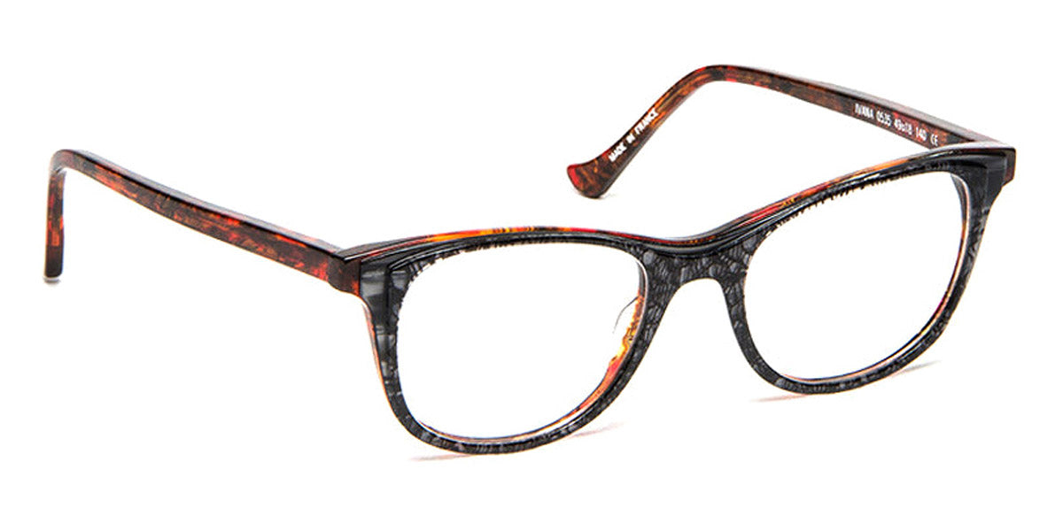 J.F. Rey® Ivana JR Ivana 0535 49 - 0535 Black Laces/Gray/Red Demi Eyeglasses