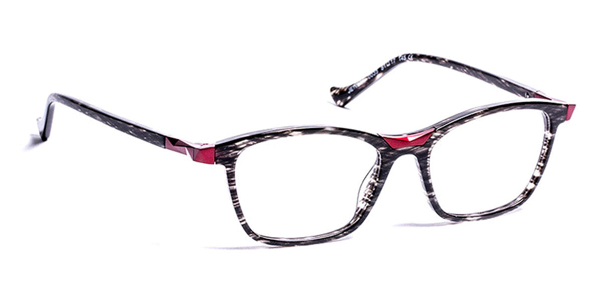 J.F. Rey® Jewell JR Jewell 0035 51 - 0035 Black Laces/Burgundy Eyeglasses