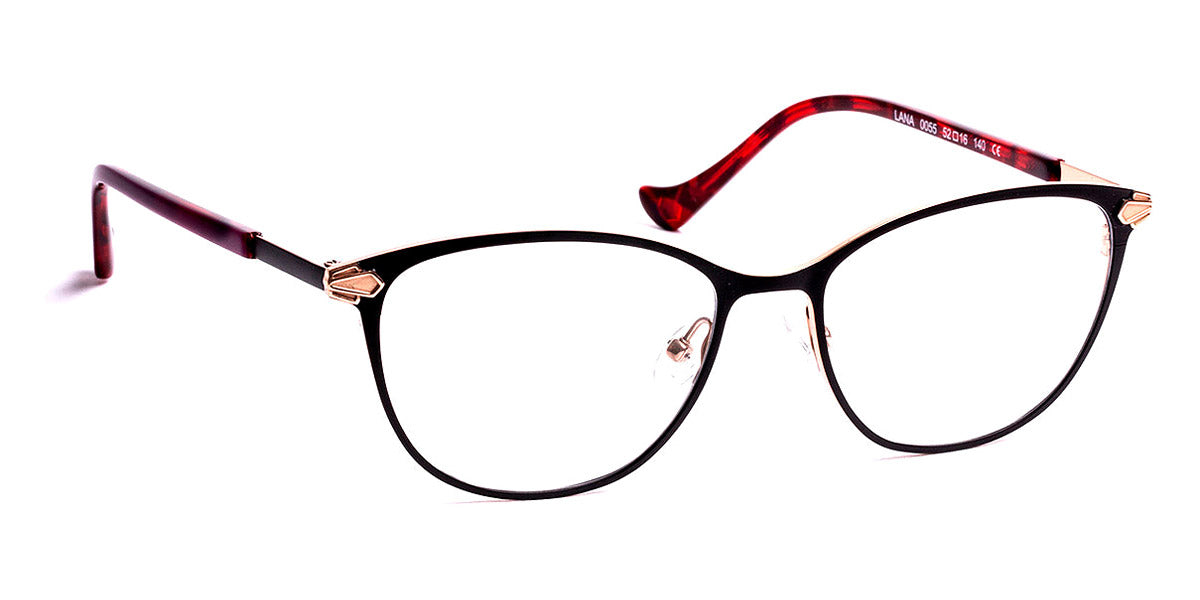 J.F. Rey® Lana JR Lana 0055 52 - 0055 Satin Black/Pink Gold Eyeglasses