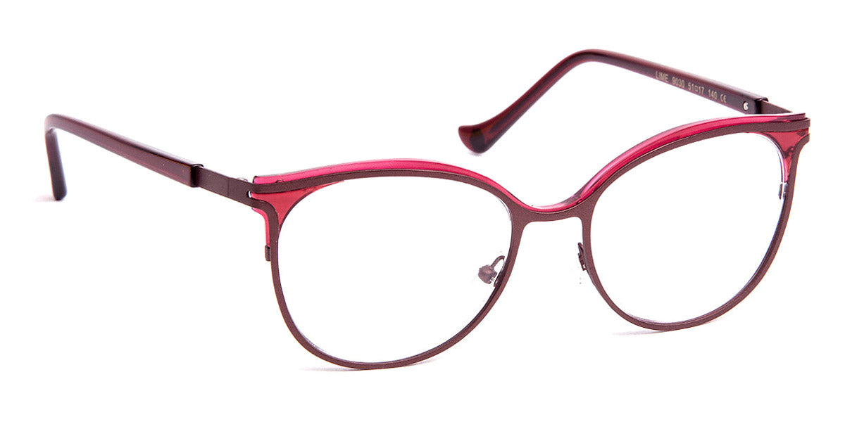 J.F. Rey® Lime JR Lime 9030 51 - 9030 Brown/Red Marble Eyeglasses