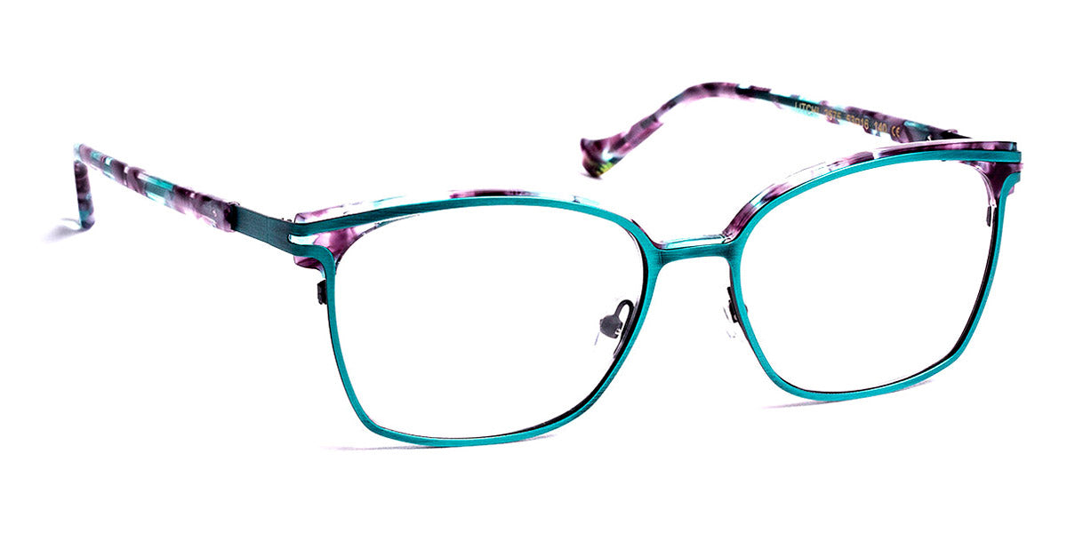 J.F. Rey® Litchi JR Litchi 2575 53 - 2575 Brushed Turquoise/Plum/Green Eyeglasses