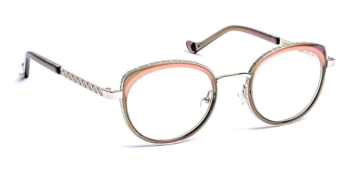 J.F. Rey® Ohm JR Ohm 0980 48 - 0980 Black Pink/Shiny Silver Eyeglasses