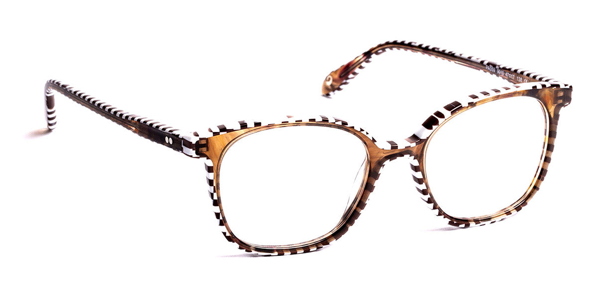 J.F. Rey® PA059 JR PA059 9010 47 - 9010 Brown/Checkered Brown Eyeglasses