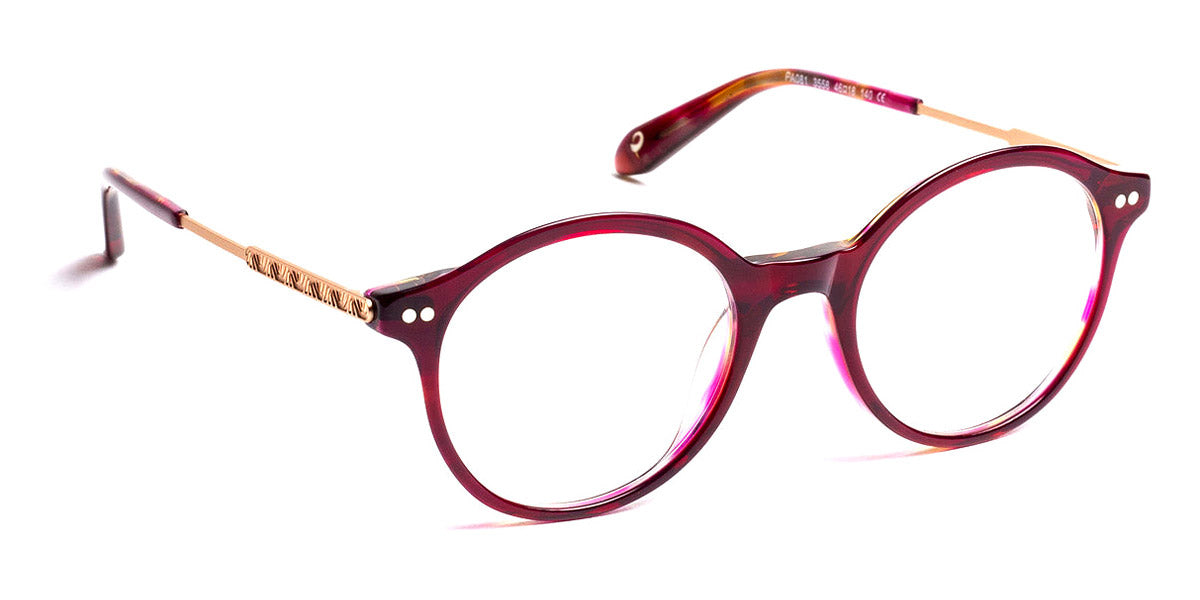 J.F. Rey® PA081 JR PA081 3558 46 - 3558 Burgundy/Pink Gold Eyeglasses