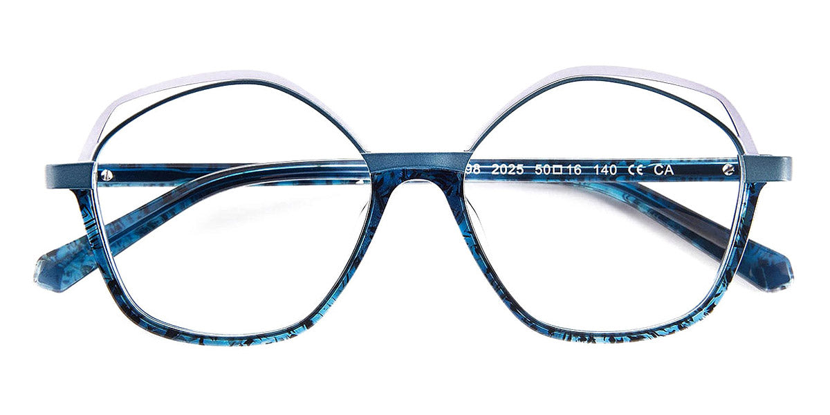 J.F. Rey® PA098 JR PA098 2025 50 - 2025 Blue Night/Green/Lilac Eyeglasses