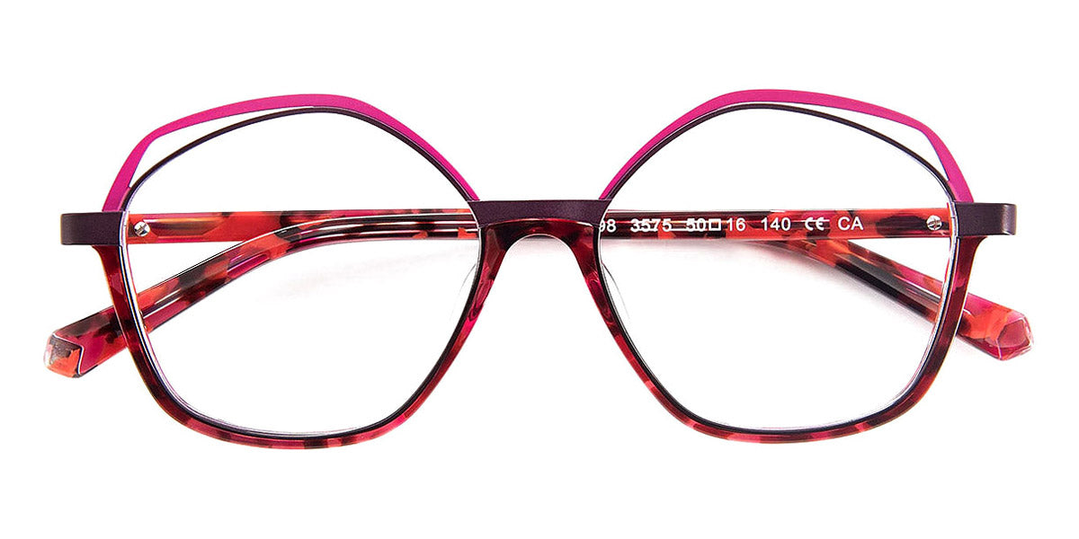 J.F. Rey® PA098 JR PA098 3575 50 - 3575 Demi Red/Plum/Pink Eyeglasses