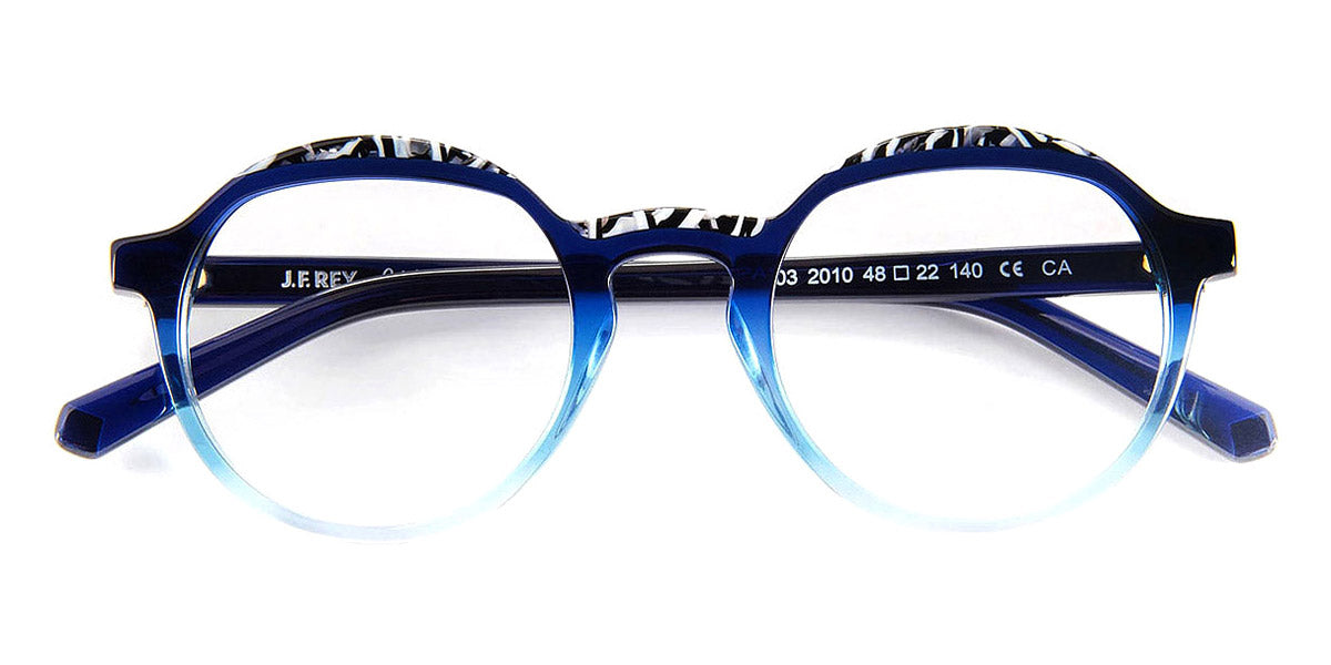 J.F. Rey® PA103 JR PA103 2010 48 - 2010 Gradient Blue/Vermicelli Black/White Eyeglasses