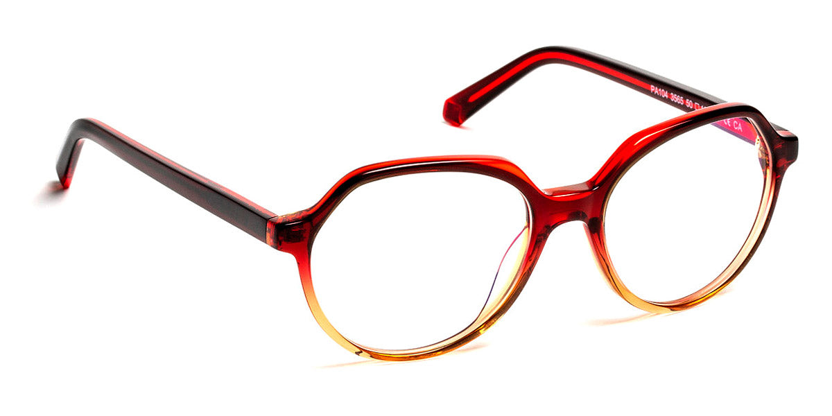 J.F. Rey® PA104 JR PA104 3565 50 - 3565 Gradient Burgundy/Orange/Red Eyeglasses