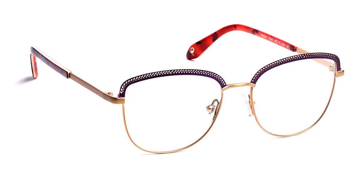 J.F. Rey® PM051 JR PM051 7555 48 - 7555 Purple/Brushed Gold Eyeglasses