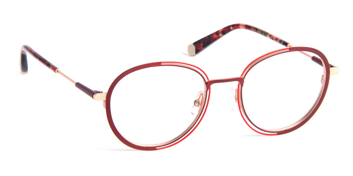 J.F. Rey® Walou JR Walou 3888 50 - 3888 Coral/Dark Red/Pink Gold Eyeglasses