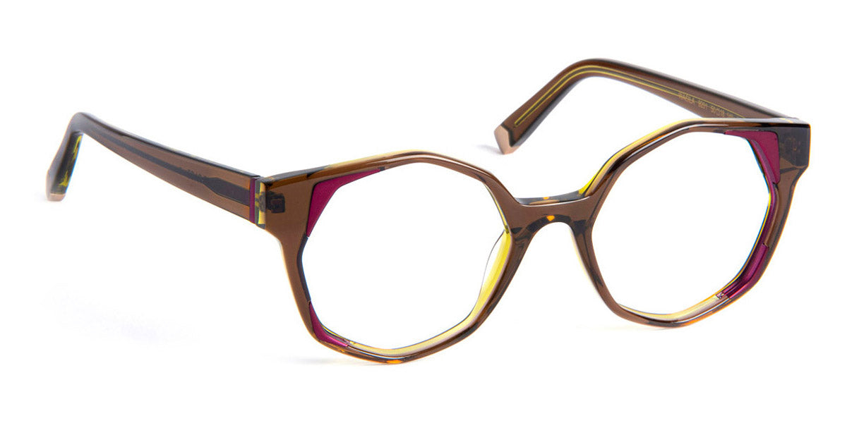 J.F. Rey® Wasila JR Wasila 9201 50 - 9201 Brown Khaki/Plum Eyeglasses