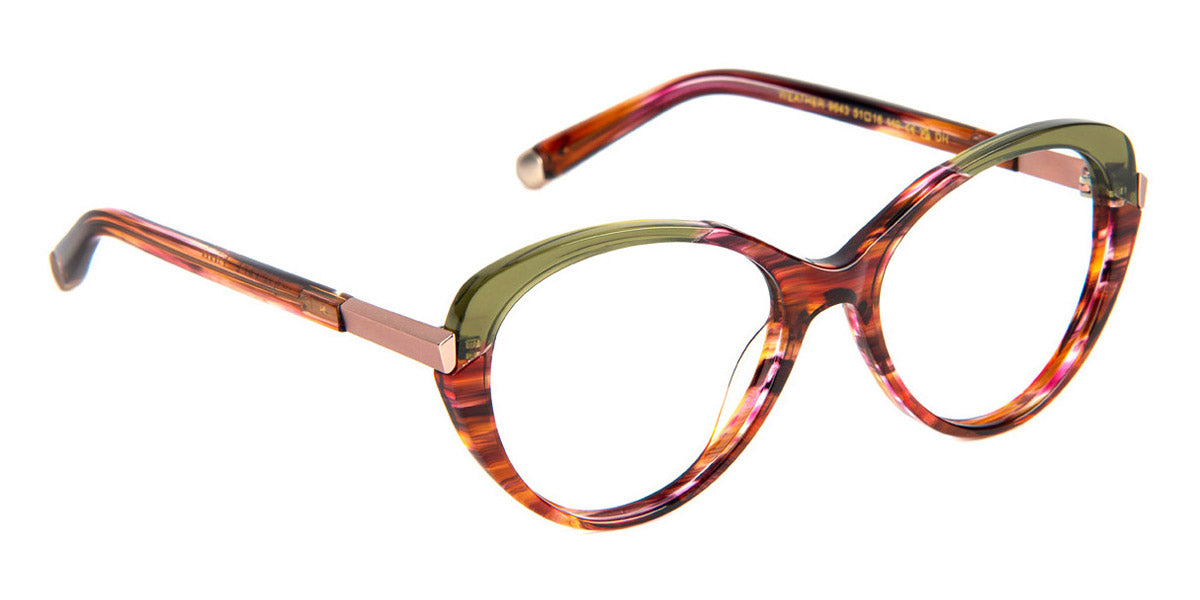 J.F. Rey® Weather JR Weather 9643 51 - 9643 Demi/Green/Pink Gold Eyeglasses