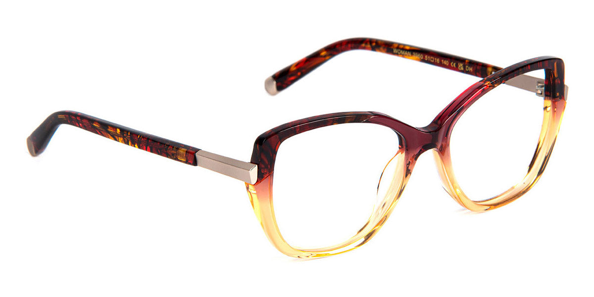 J.F. Rey® Woman JR Woman 3960 51 - 3960 Gradient Burgundy/Orange/Demi Eyeglasses