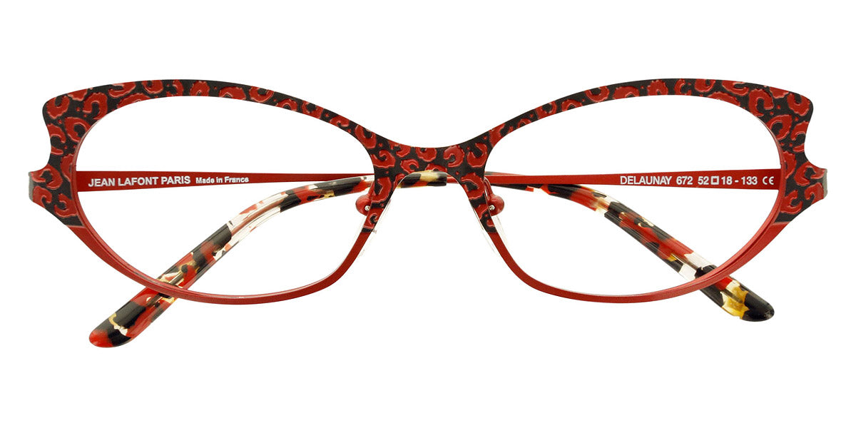 Lafont® Delaunay LAF DELAUNAY 672 52 - Red 672 Eyeglasses