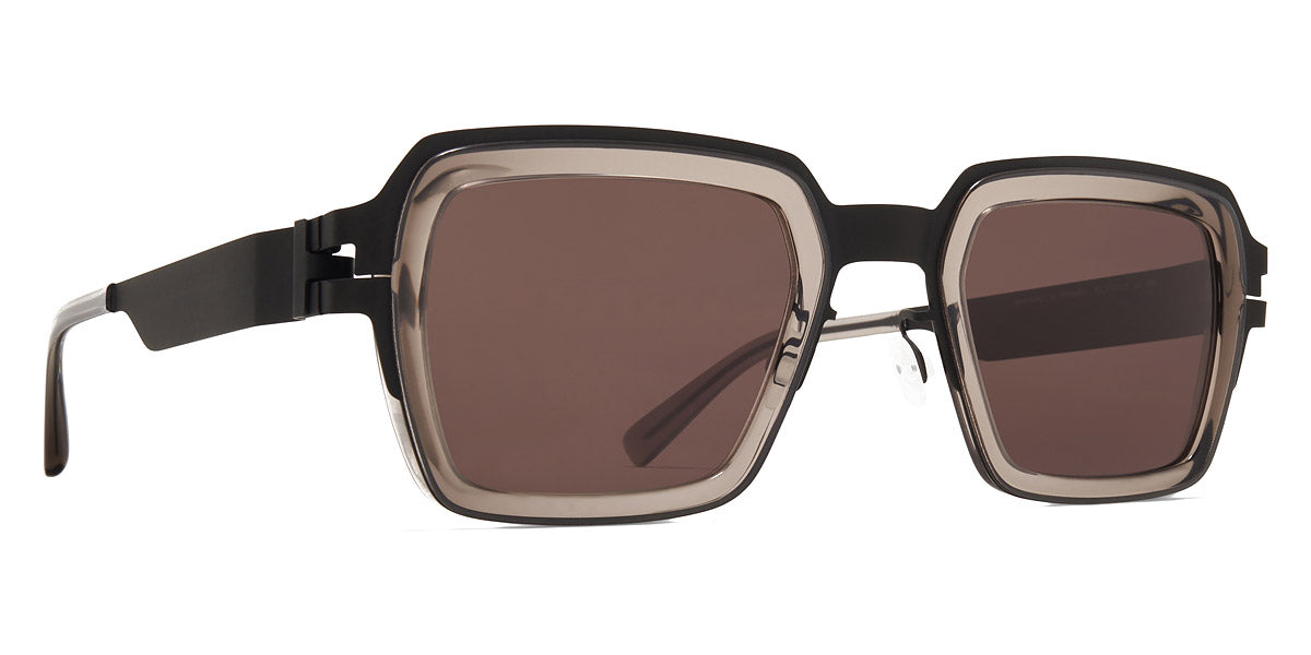 Mykita® LENNON MYK LENNON A77 Black/Clear Ash / Brown Solid 50 - A77 Black/Clear Ash / Brown Solid Sunglasses