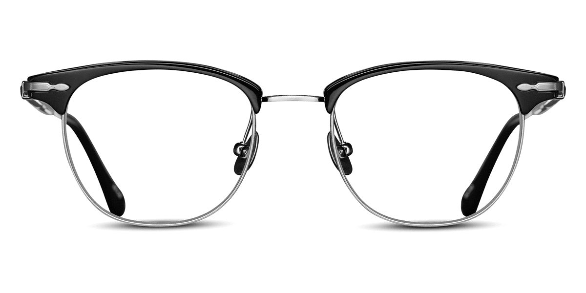 Matsuda® M2048 MTD M2048 Black/Brushed Silver 51 - Black / Brushed Silver Eyeglasses