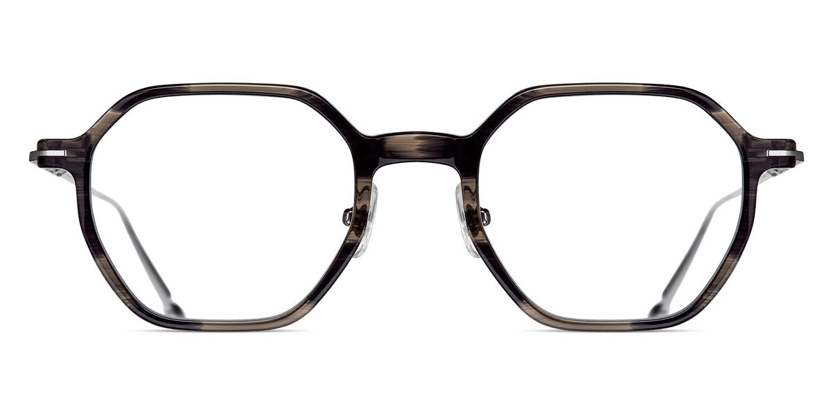 Matsuda® M2053 MTD M2053 Black Stripe/Brushed Silver 48 - Black Stripe / Brushed Silver Eyeglasses