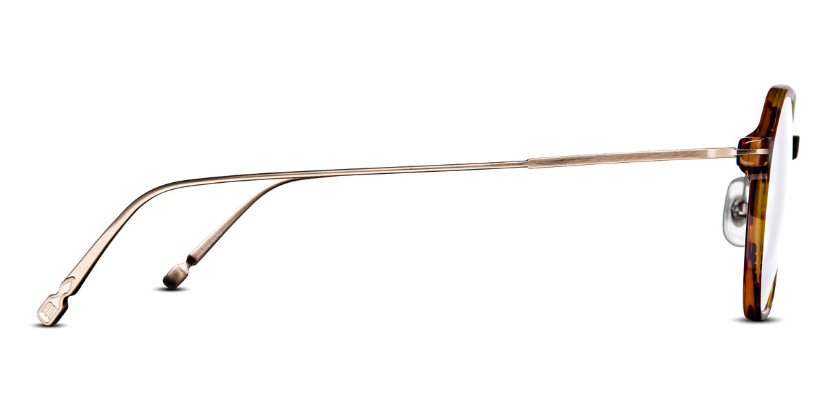 Matsuda® M2053 MTD M2053 Light Brown Stripe/Brushed Pale Gold 48 - Light Brown Stripe / Brushed Pale Gold Eyeglasses