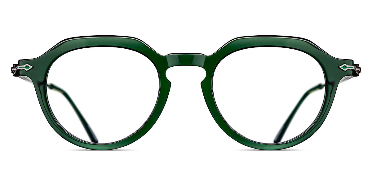 Matsuda® M2057 MTD M2057 Bottle Green/Brushed Silver 47 - Bottle Green / Brushed Silver Eyeglasses