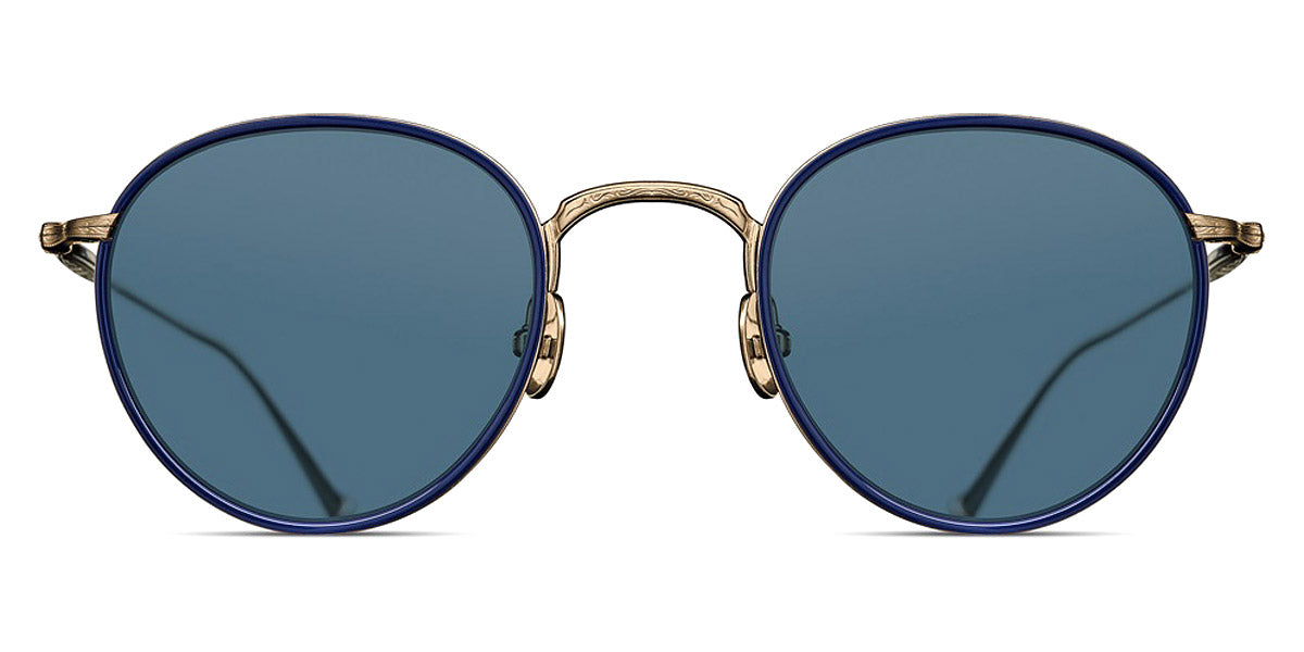 Matsuda® M3085-I MTD M3085-I Brushed Gold/Navy/Blue Grey 47 - Brushed Gold/Navy / Blue Grey Sunglasses