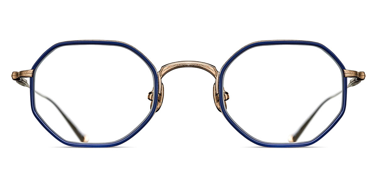 Matsuda® M3086-I MTD M3086-I Brushed Gold/Navy 45 - Brushed Gold/Navy Eyeglasses