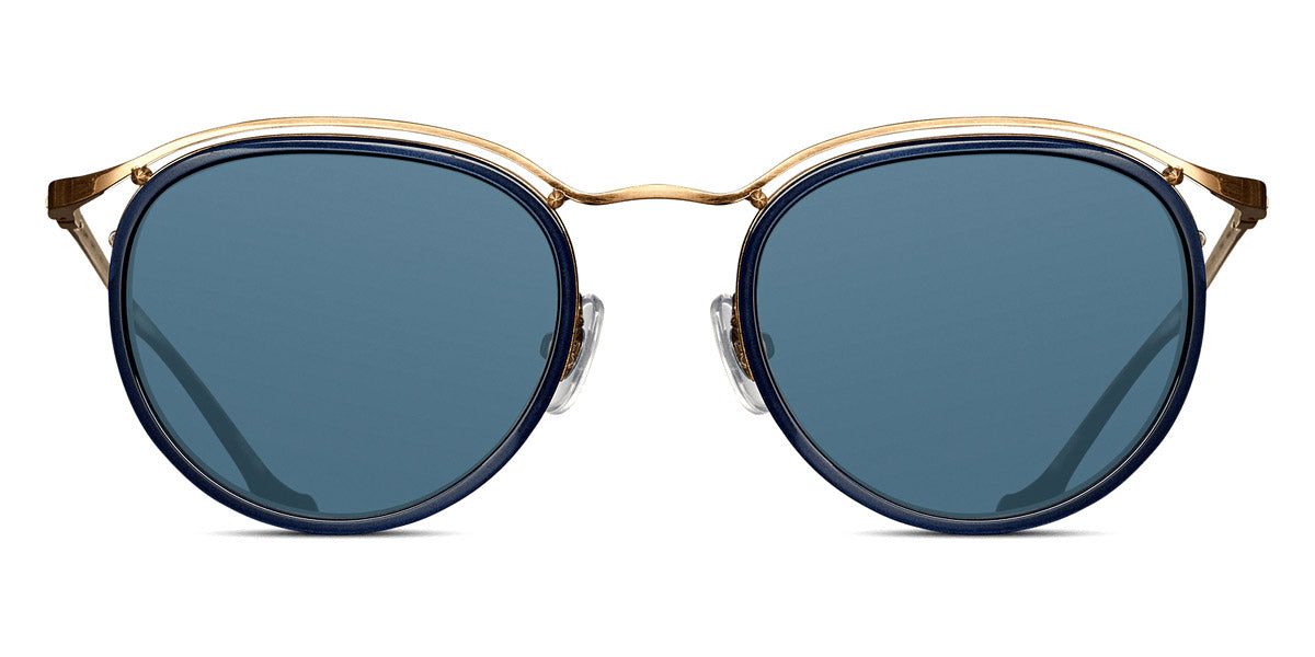 Matsuda® M3093 MTD M3093 Brushed Gold/Navy/Blue Grey 49 - Brushed Gold/Navy / Blue Grey Sunglasses