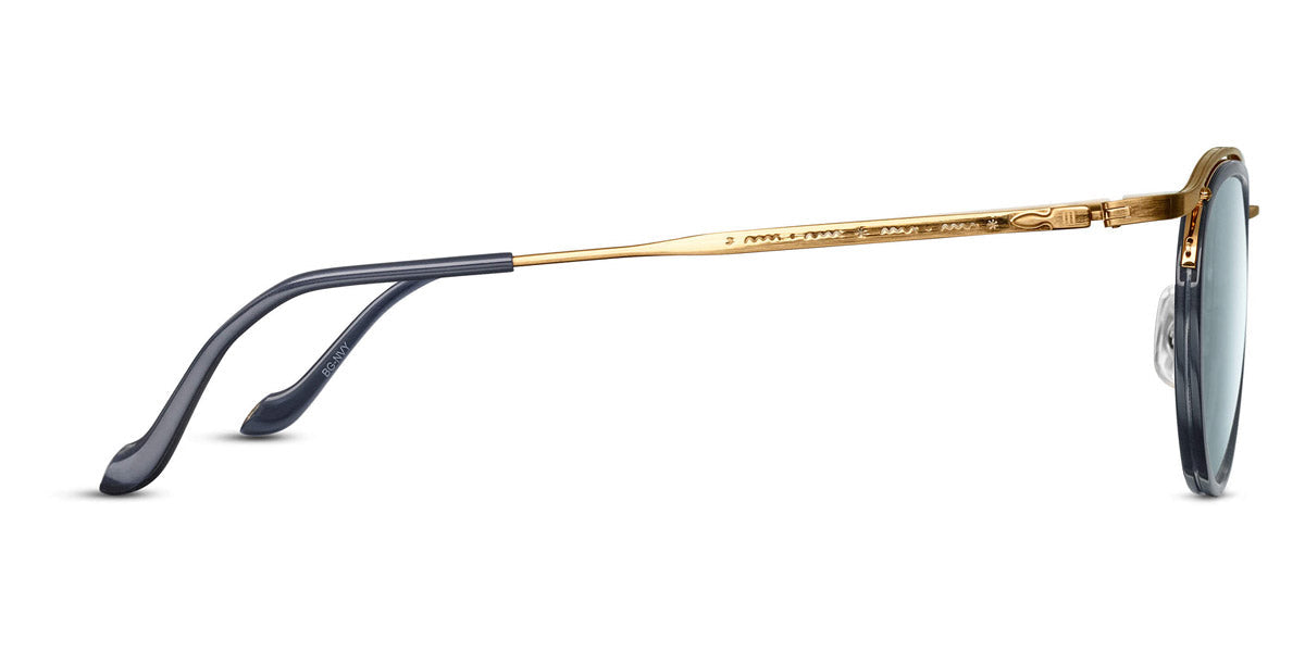 Matsuda® M3093 MTD M3093 Brushed Gold/Navy/Blue Grey 49 - Brushed Gold/Navy / Blue Grey Sunglasses