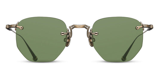 Matsuda® M3104-A MTD M3104-A Antique Gold/Sage Green 46 - Antique Gold / Sage Green Sunglasses