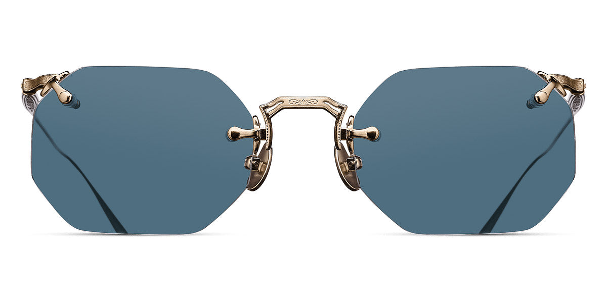 Matsuda® M3104-B MTD M3104-B Brushed Gold/Blue Grey 49 - Brushed Gold / Blue Grey Sunglasses