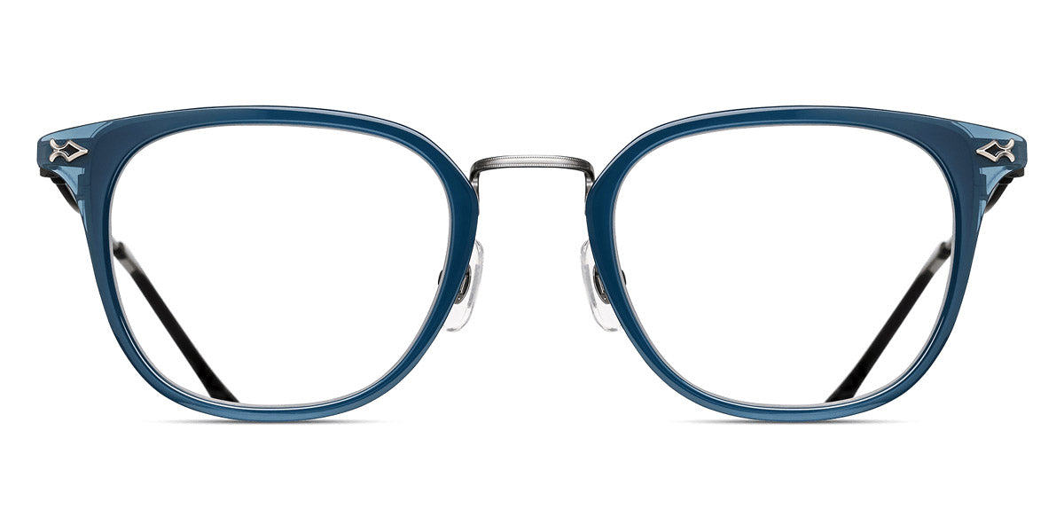 Matsuda® M3113 MTD M3113 Antique Silver/Navy Demi Brown 50 - Antique Silver / Navy Demi Brown Eyeglasses