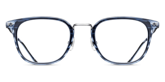 Matsuda® M3113 MTD M3113 Brushed Silver/Blue Demi 50 - Brushed Silver / Blue Demi Eyeglasses