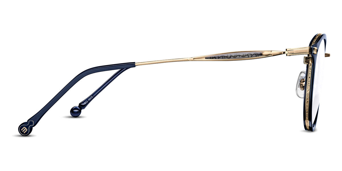 Matsuda® M3114 MTD M3114 Brushed Gold/Navy 50 - Brushed Gold / Navy Eyeglasses