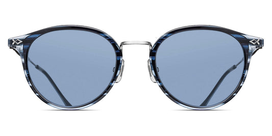 Matsuda® M3114 MTD M3114 Brushed Silver/Blue Demi/Cobalt Blue 50 - Brushed Silver/Blue Demi / Cobalt Blue Sunglasses