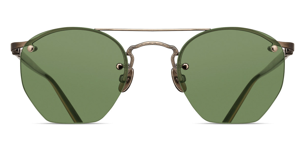 Matsuda® M3117 MTD M3117 Antique Gold/Sage Green 48 - Antique Gold / Sage Green Sunglasses