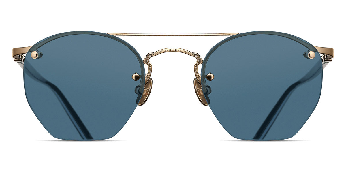 Matsuda® M3117 MTD M3117 Brushed Gold/Blue Grey 48 - Brushed Gold / Blue Grey Sunglasses