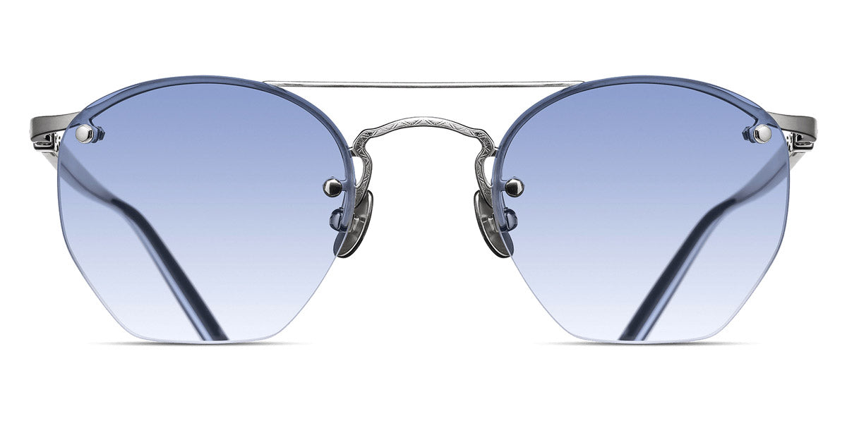 Matsuda® M3117 MTD M3117 Brushed Silver/Cafe Blue Gradient 48 - Brushed Silver / Cafe Blue Gradient Sunglasses