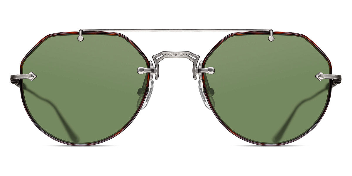 Matsuda® M3121 MTD M3121 Dark Tortoise/Antique Silver/Sage Green 53 - Dark Tortoise/Antique Silver / Sage Green Sunglasses