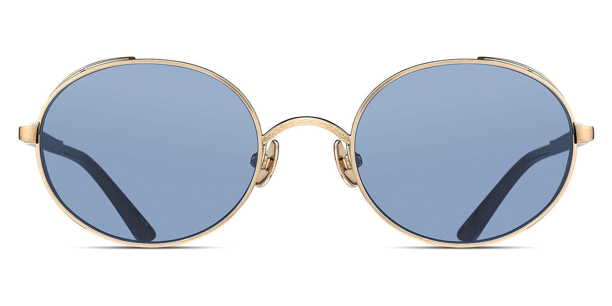 Matsuda® M3137 MTD M3139 Brushed Gold/Navy Lacquer/Cobalt Blue 51 - Brushed Gold/Navy Lacquer / Cobalt Blue Sunglasses