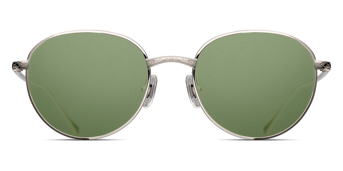 Matsuda® M9014 MTD M9014 White Gold Vermeil/Sage Green 50 - White Gold Vermeil / Sage Green Sunglasses