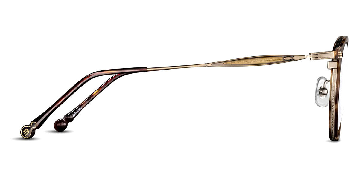 Matsuda® M3114 MTD M3114 Antique Gold/Brown 47 - Antique Gold / Brown Eyeglasses